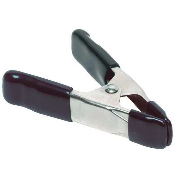 Spring Clamp, Overall Length 4 in, Max. Jaw Opening 1 in, Steel