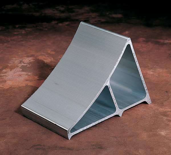 Wheel Chock, 7 In W, Silver
