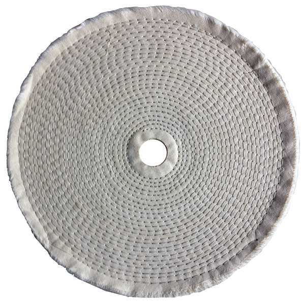 Buffing Wheel, Spiral Sewn, 10 In Dia.