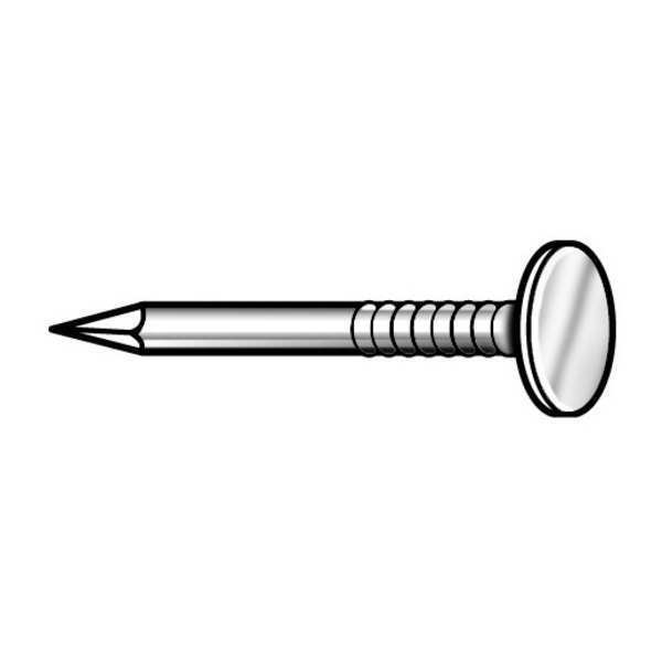 Roofing Nail, 1-1/2 in L, 4D, Steel, Electro Galvanized Finish, 11 ga, 5610 PK