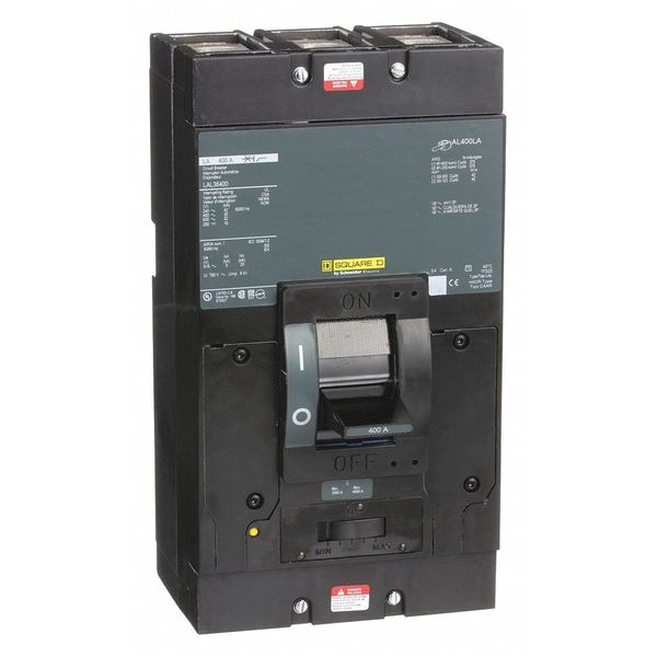 Molded Case Circuit Breaker, 400 A, 600V AC, 3 Pole, Free Standing Mounting Style, LAL Series