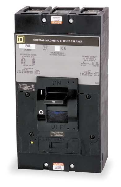 Molded Case Circuit Breaker, 300 A, 600V AC, 2 Pole, Free Standing Mounting Style, LAL Series