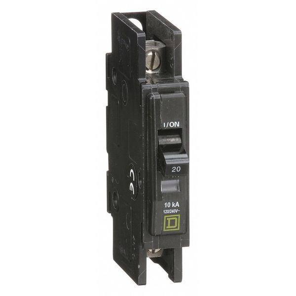 Miniature Circuit Breaker, 20 A, 120/240V AC, 1 Pole, Surface/DIN Rail Mounting Style, QOU Series