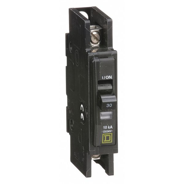 Miniature Circuit Breaker, 30 A, 120/240V AC, 1 Pole, Surface/DIN Rail Mounting Style, QOU Series