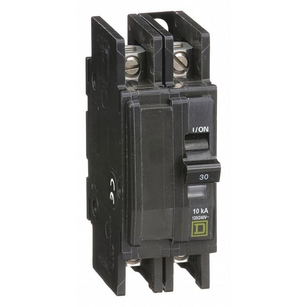 Miniature Circuit Breaker, 30 A, 120/240V AC, 2 Pole, Surface/DIN Rail Mounting Style, QOU Series