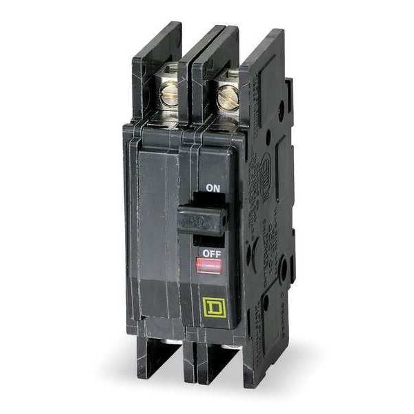Miniature Circuit Breaker, 80 A, 120/240V AC, 2 Pole, Surface/DIN Rail Mounting Style, QOU Series