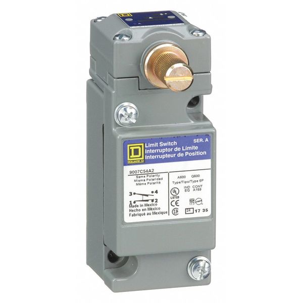 Heavy Duty Limit Switch, No Lever, Rotary, 1NC/1NO, 10A @ 600V AC