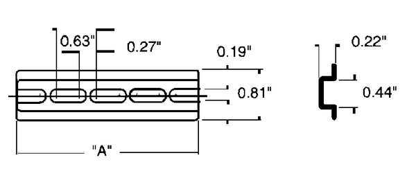 Mounting Channel, 48 in L, Standard