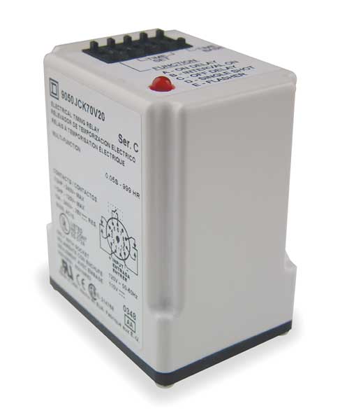 Time Delay Relay, 24VAC/DC, 10A, DPDT