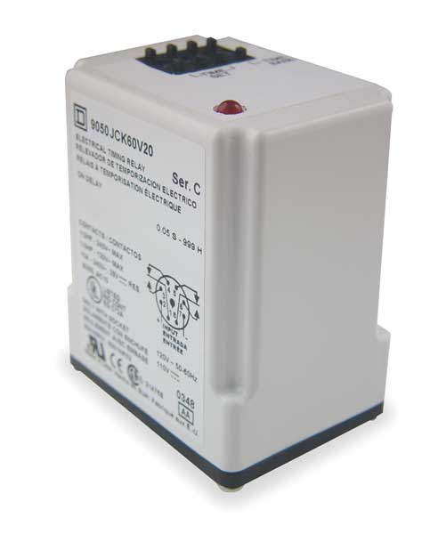 Time Delay Relay, 24VAC/DC, 10A, DPDT