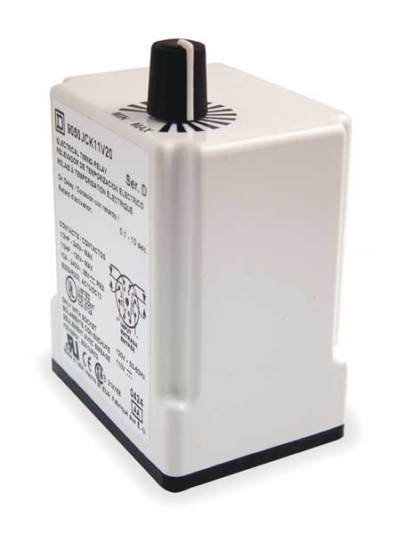 Time Delay Rlay, 120VAC, 10A, DPDT, 1.2 sec.