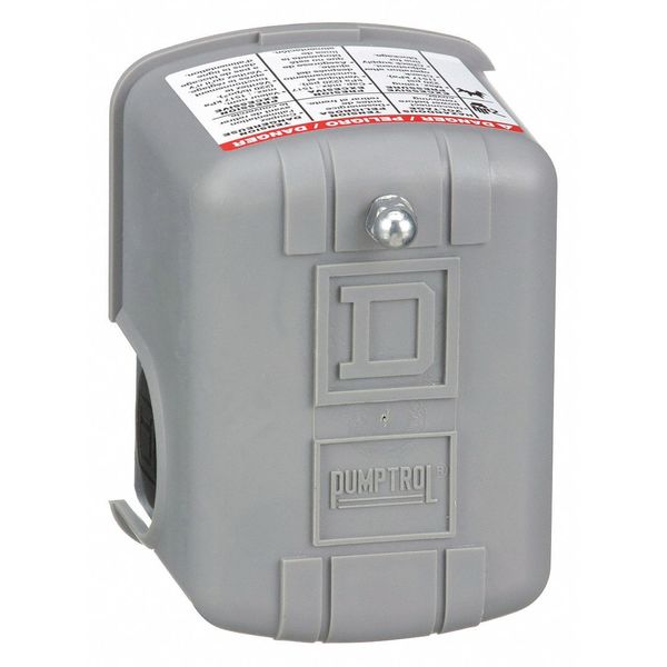 Pressure Switch, (1) Port, 1/4 in FNPS, DPST, 5 to 65 psi, Standard Action