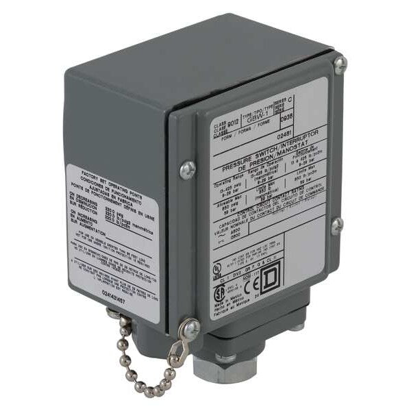 Pressure Switch, (1) Port, 1/4-18 in FNPT, SPDT, 13 to 425 psi, Standard Action