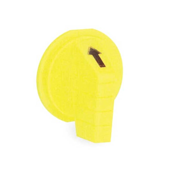 Selector Switch Knob, Lever, Yellow, 30mm