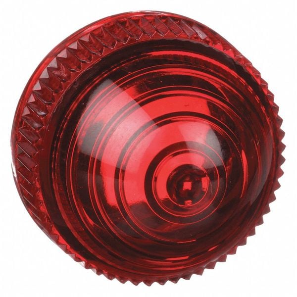 Pilot Light Lens, 30mm, Red, Plastic