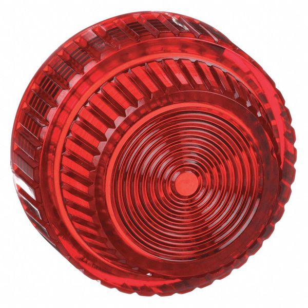 Pilot Light Lens, 30mm, Red, Plastic