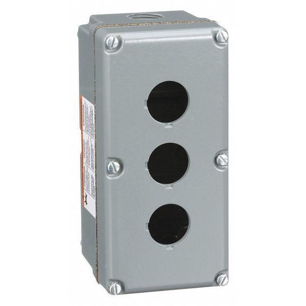 Pushbutton Enclosure, 30mm, 3 Holes, Al