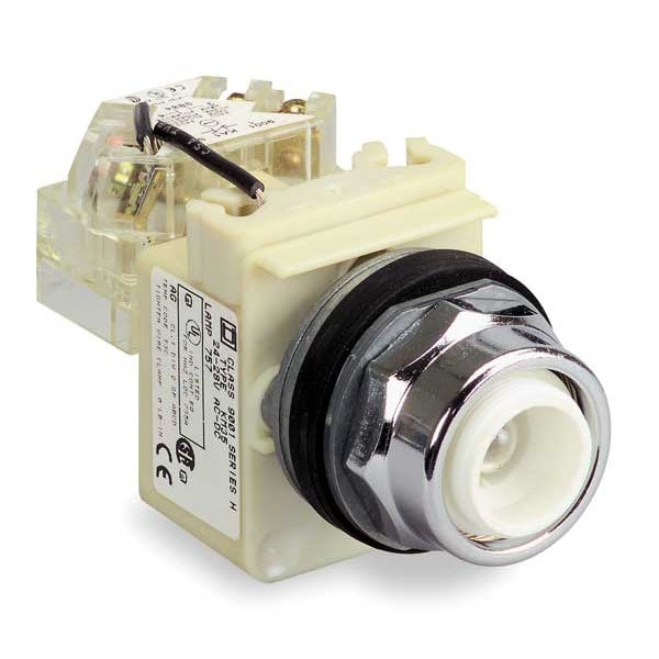 Illuminated Push Button Operator, 30 mm, No Cap