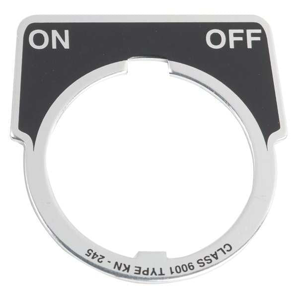 Legend Plate, On/Off, White/Black