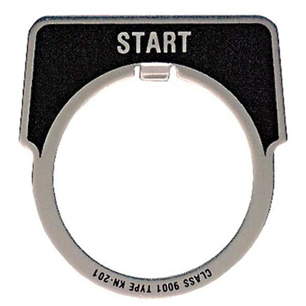 Legend Plate, Start, White/Black