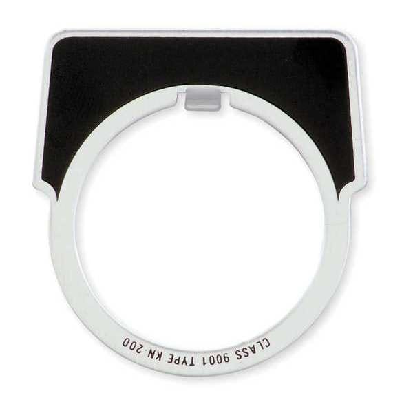 Blank Legend Plate, Half Round, Black