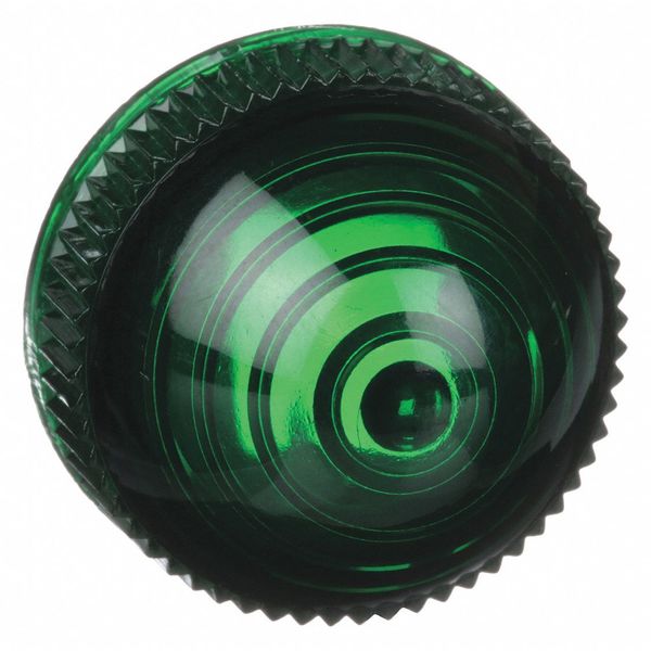 Pilot Light Lens, 30mm, Green, Plastic