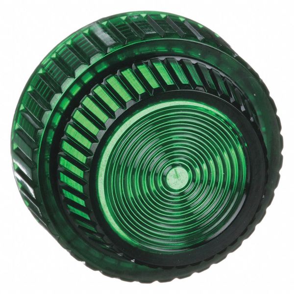 Pilot Light Lens, 30mm, Green, Plastic