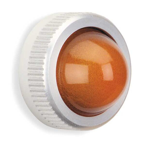 Pilot Light Lens, 25mm, Amber, Glass