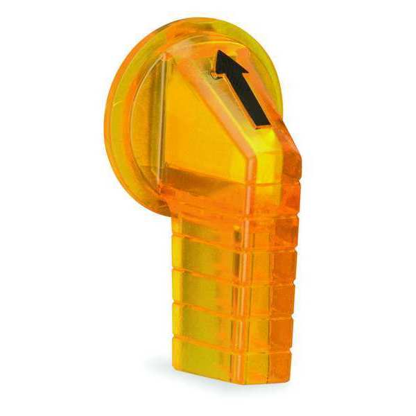 Switch Knob, Extended Lever, Amber, 30mm