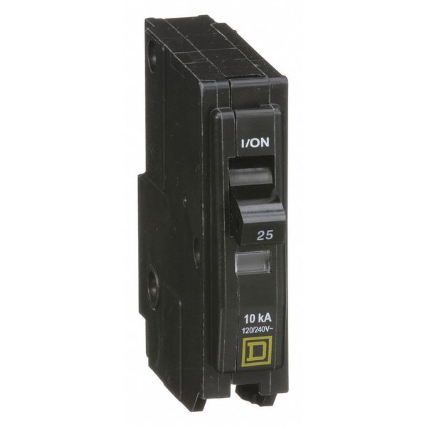 Miniature Circuit Breaker, 25 A, 120/240V AC, 1 Pole, Plug In Mounting Style, QO Series