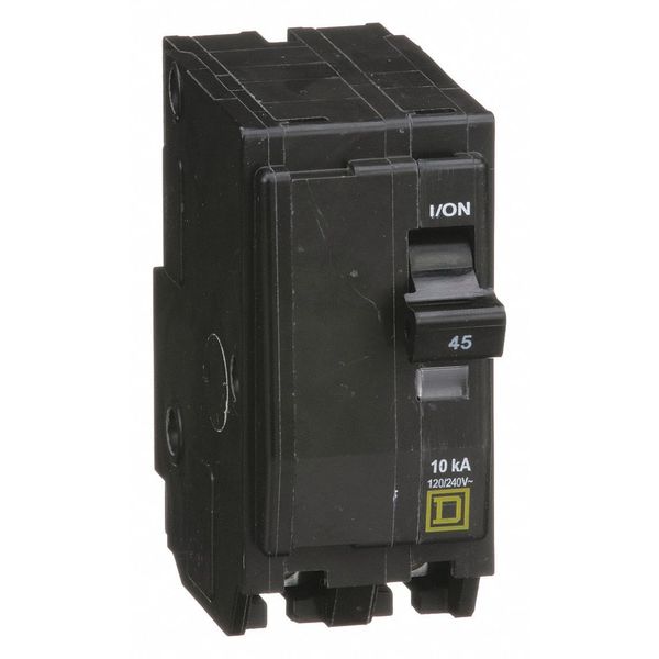 Miniature Circuit Breaker, 45 A, 120/240V AC, 2 Pole, Plug In Mounting Style, QO Series