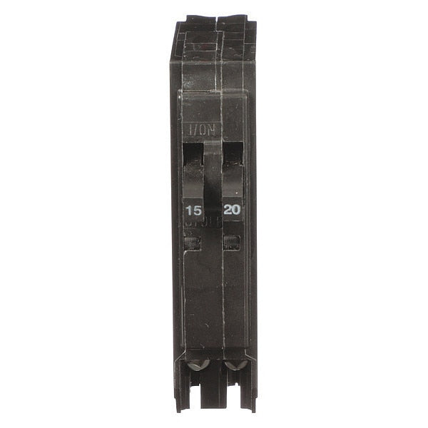 Miniature Circuit Breaker, 15/20 A, 120/240V AC, 1 Pole, Plug In Mounting Style, QOT Series