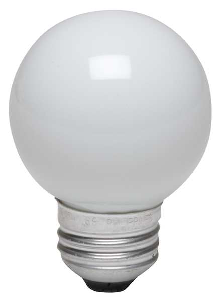 GE LIGHTING 25W, G16 1/2 Incandescent Light Bulb