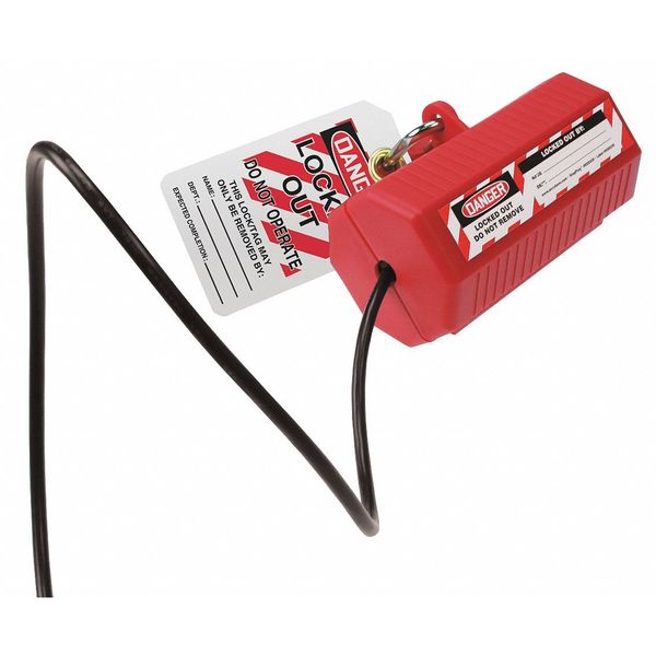 Plug Lockout, Red, 3/8