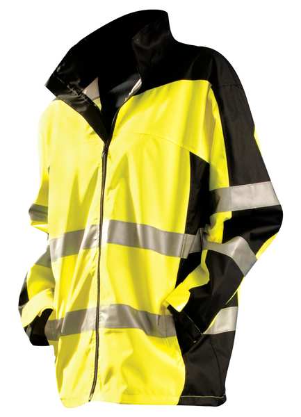 Breathable Rain Jacket w/Hood, Yellow, M