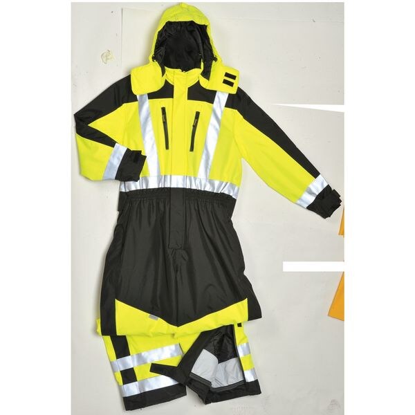 Coverall Rainsuit, Black/Yellow, 4XL