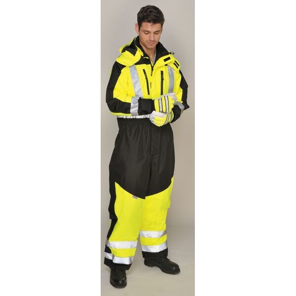 Coverall Rainsuit, Black/Yellow, 4XL