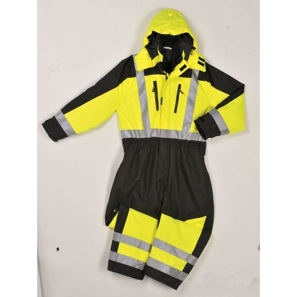 Coverall Rainsuit, Black/Yellow, 4XL