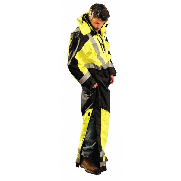 Coverall Rainsuit, Black/Yellow, 4XL