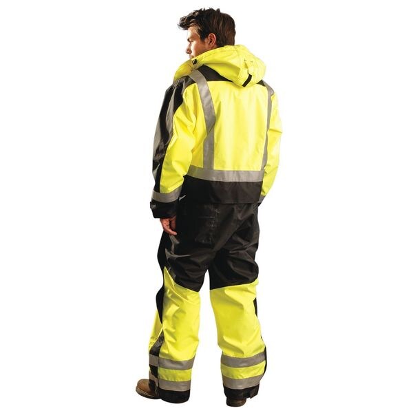 Coverall Rainsuit, Black/Yellow, 4XL