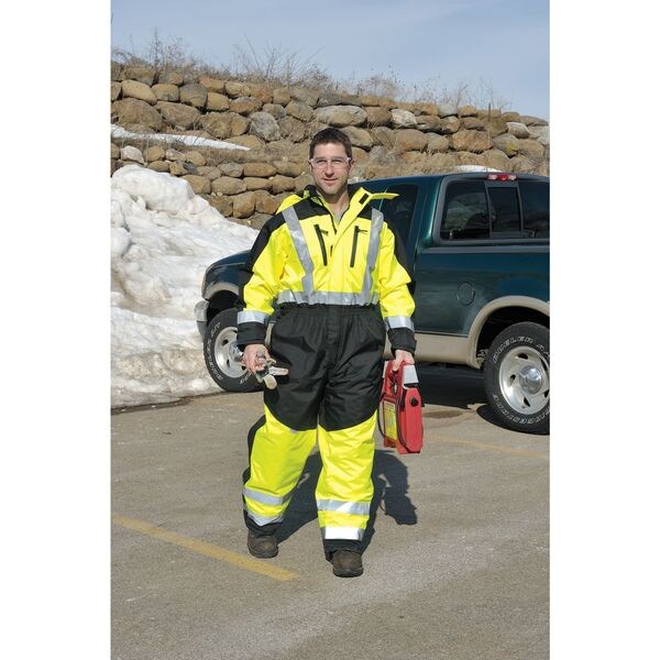 Coverall Rainsuit, Black/Yellow, 4XL
