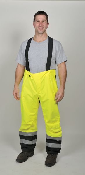 Hi-Vis Breathable Rain Pants, Yellow, 4XL