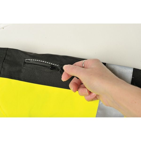 Breathable Rain Jacket w/Hood, Yellow, 5XL