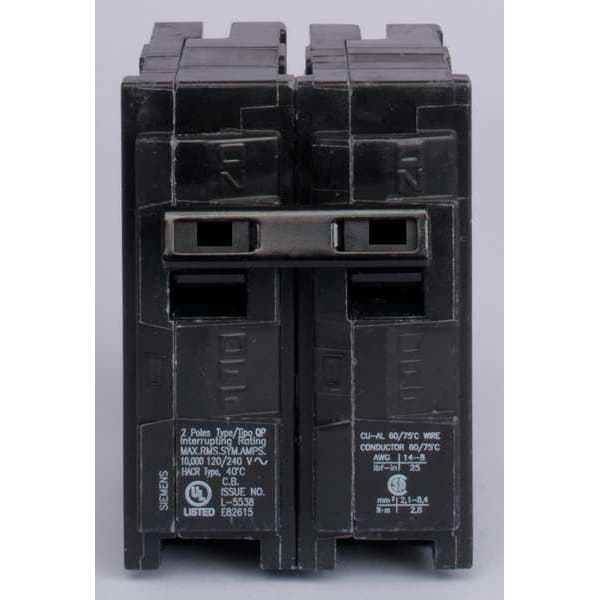 Miniature Circuit Breaker, 70 A, 120/240V AC, 2 Pole, Plug In Mounting Style, Q Series
