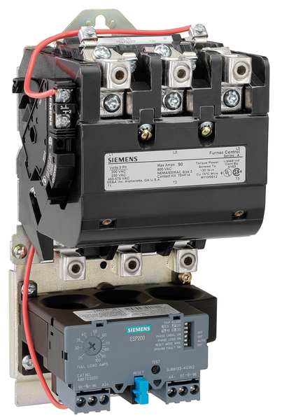 Nonreversing NEMA Magnetic Motor Starter, No Enclosure NEMA Rating, 240V AC, 3 Poles, 1NO