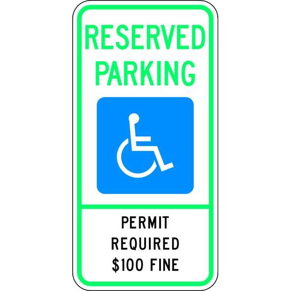ADA Handicapped Parking Sign, 24