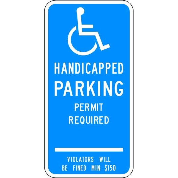 ADA Handicapped Parking Sign, 24