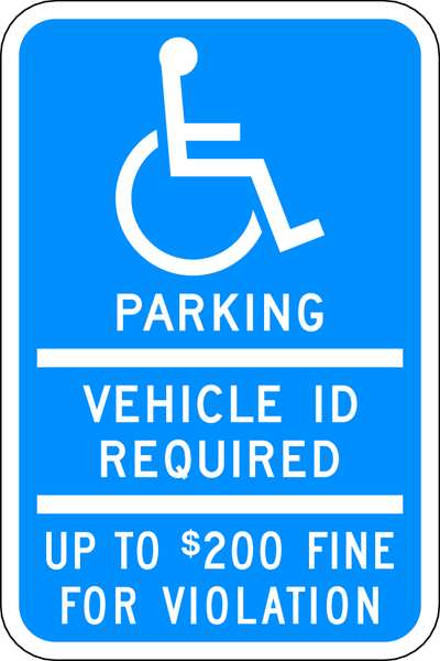 ADA Handicapped Parking Sign, 18