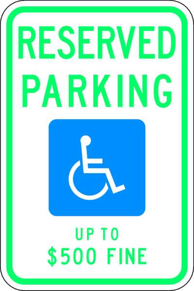 ADA Handicapped Parking Sign, 18