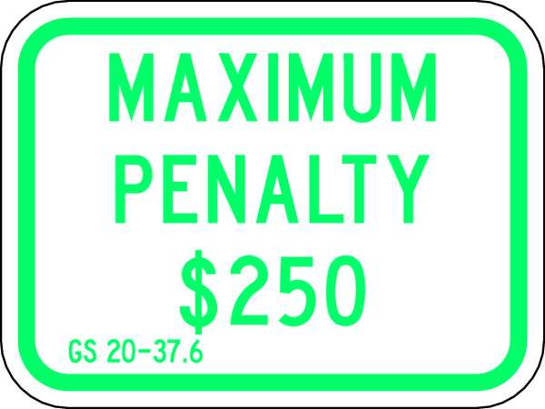 Fine & Penalty Parking Sign, 9